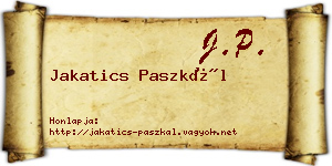 Jakatics Paszkál névjegykártya
